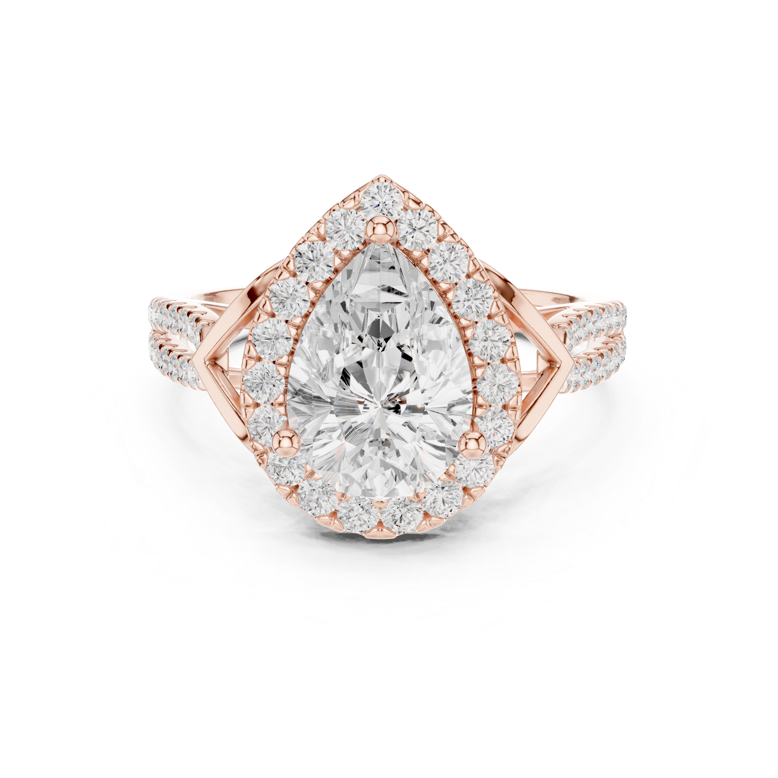 2.344 CT Pear  & Round Lab Grown Diamond Ring | WOKE (Copy)