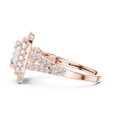 2.5 CT Emerald & Round Lab Grown Diamond Ring | WOKE
