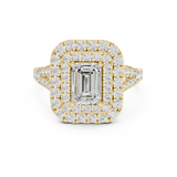 2.5 CT Emerald & Round Lab Grown Diamond Ring | WOKE