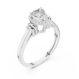 7.924 CT Heart & Round Lab Grown Diamond Ring | WOKE