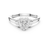 7.924 CT Heart & Round Lab Grown Diamond Ring | WOKE