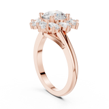 2.43 CT Pear & Round Lab Grown Diamond Ring | WOKE