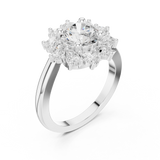 2.43 CT Pear & Round Lab Grown Diamond Ring | WOKE