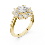 2.43 CT Pear & Round Lab Grown Diamond Ring | WOKE