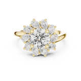 2.43 CT Pear & Round Lab Grown Diamond Ring | WOKE