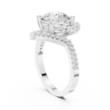 2.777 CT Marquise,Pear & Round Lab Grown Diamond Ring | WOKE