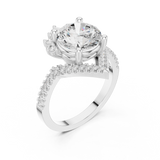 2.777 CT Marquise,Pear & Round Lab Grown Diamond Ring | WOKE