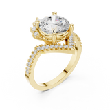 2.777 CT Marquise,Pear & Round Lab Grown Diamond Ring | WOKE
