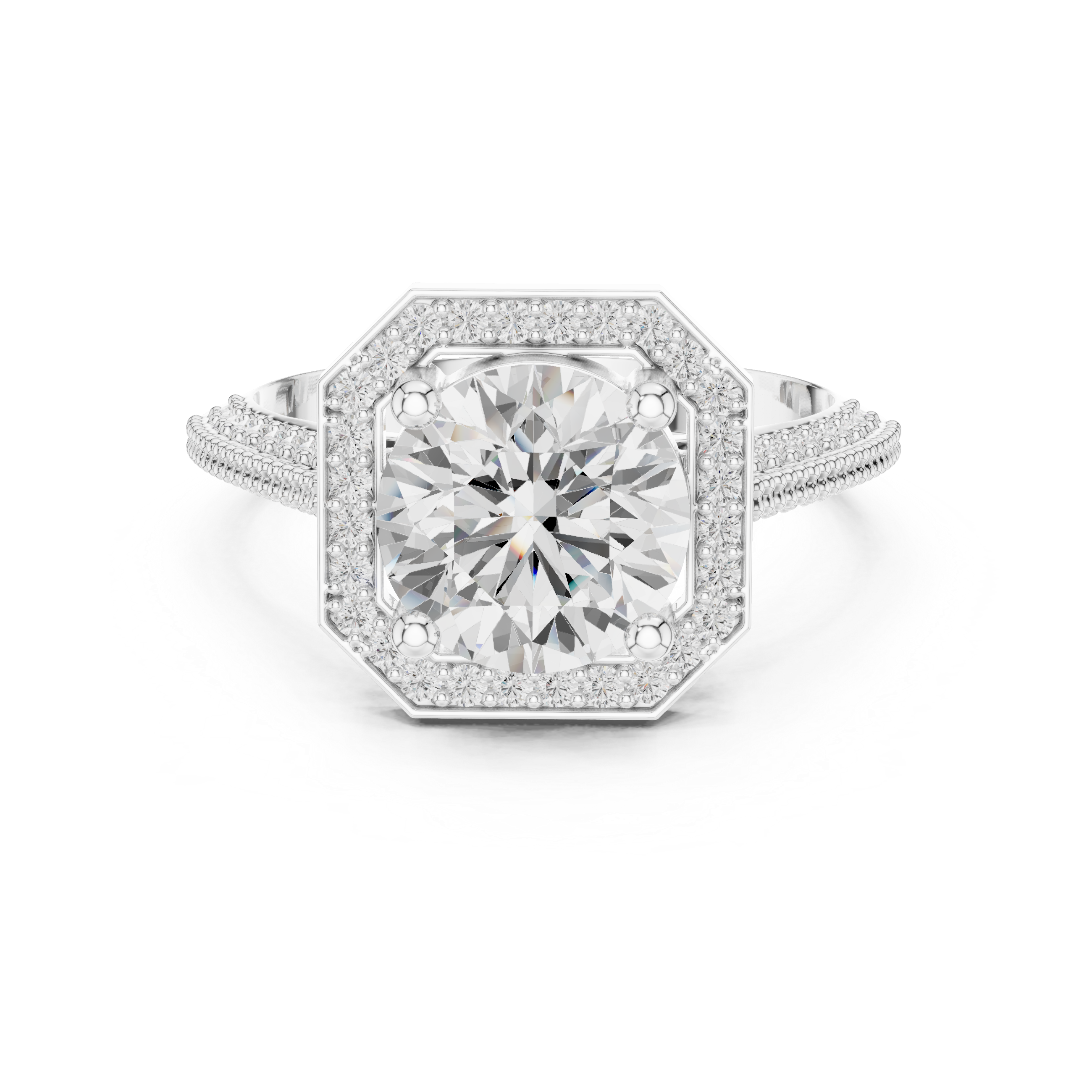 2.448 CT  Round Lab Grown Diamond Ring | WOKE