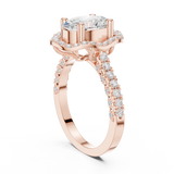 2.594 CT Oval & Round Lab Grown Diamond Ring | WOKE (Copy)