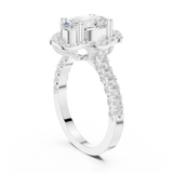 2.594 CT Oval & Round Lab Grown Diamond Ring | WOKE (Copy)