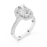 2.594 CT Oval & Round Lab Grown Diamond Ring | WOKE (Copy)
