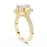 2.594 CT Oval & Round Lab Grown Diamond Ring | WOKE (Copy)