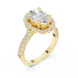 2.594 CT Oval & Round Lab Grown Diamond Ring | WOKE (Copy)