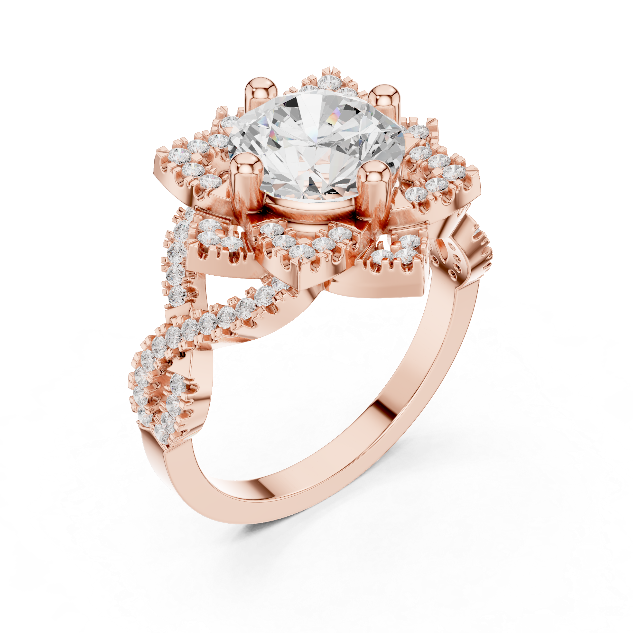 2.424 CT Round Lab Grown Diamond Ring | WOKE
