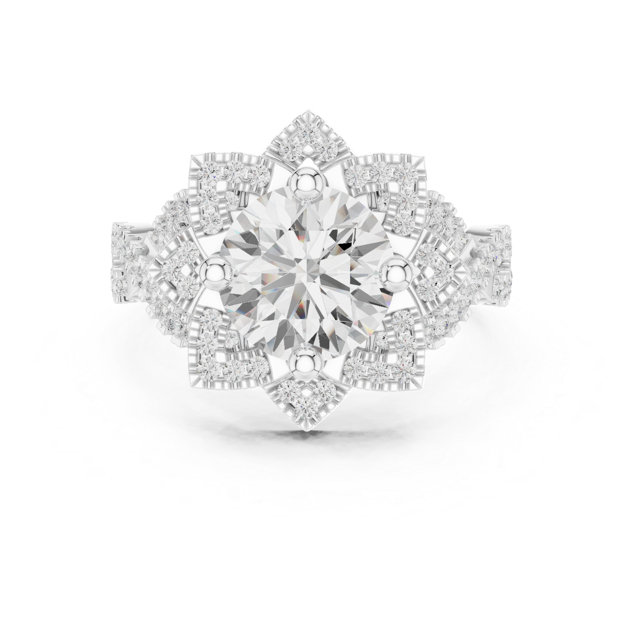 2.424 CT Round Lab Grown Diamond Ring | WOKE