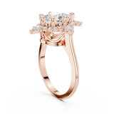2.434 CT Pear & Round Lab Grown Diamond Ring | WOKE