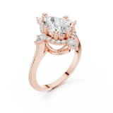 2.434 CT Pear & Round Lab Grown Diamond Ring | WOKE