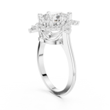 2.434 CT Pear & Round Lab Grown Diamond Ring | WOKE