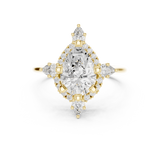 2.434 CT Pear & Round Lab Grown Diamond Ring | WOKE