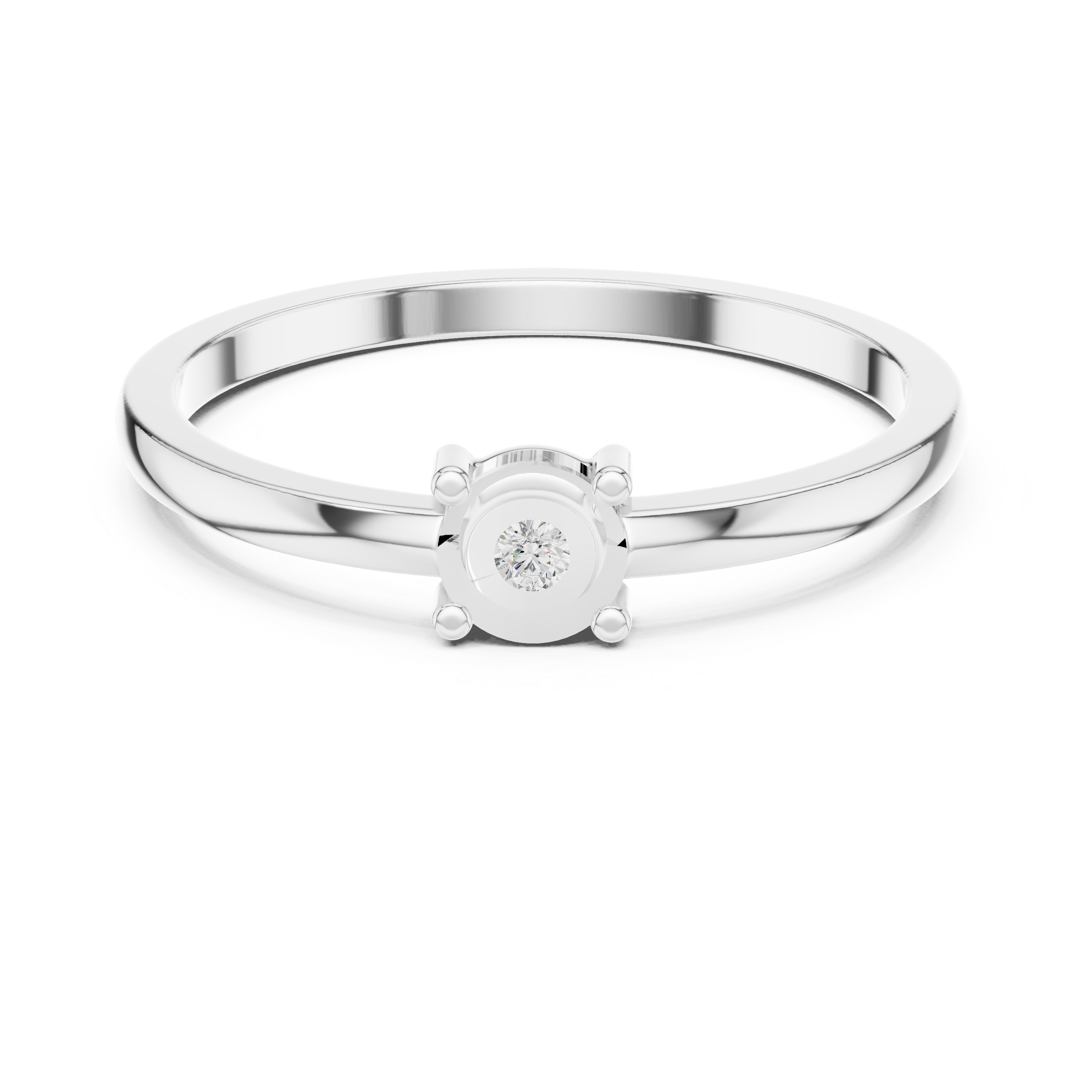 0.018 CT Round Lab Grown Diamond Ring | WOKE
