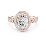 2.122 CT Oval & Round Lab Grown Diamond Ring | WOKE