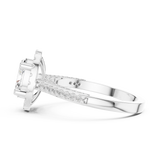 1.396 CT Oval & Round Lab Grown Diamond Ring | WOKE