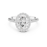 1.396 CT Oval & Round Lab Grown Diamond Ring | WOKE