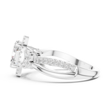 1.505 CT Oval & Round Lab Grown Diamond Ring | WOKE