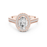 1.382CT Oval & Round Lab Grown Diamond Ring | WOKE