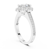 1.382CT Oval & Round Lab Grown Diamond Ring | WOKE