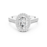 1.382CT Oval & Round Lab Grown Diamond Ring | WOKE