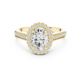 1.382CT Oval & Round Lab Grown Diamond Ring | WOKE