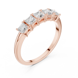 0.65 CT Princess Cut Lab Grown Diamond Ring | WOKE