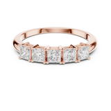 0.65 CT Princess Cut Lab Grown Diamond Ring | WOKE