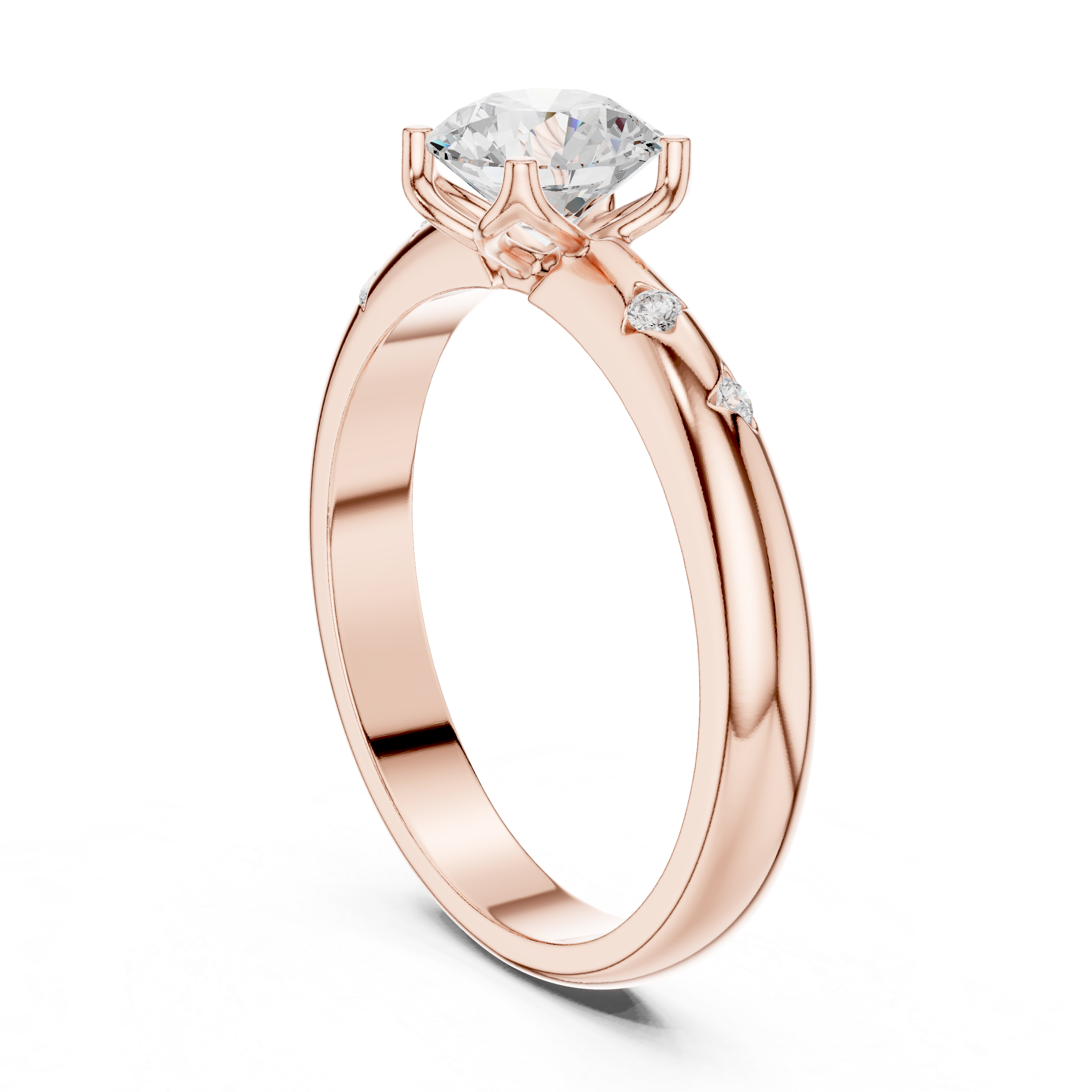 0.89 CT Round Lab Grown Diamond Ring | WOKE