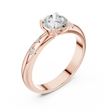 0.89 CT Round Lab Grown Diamond Ring | WOKE