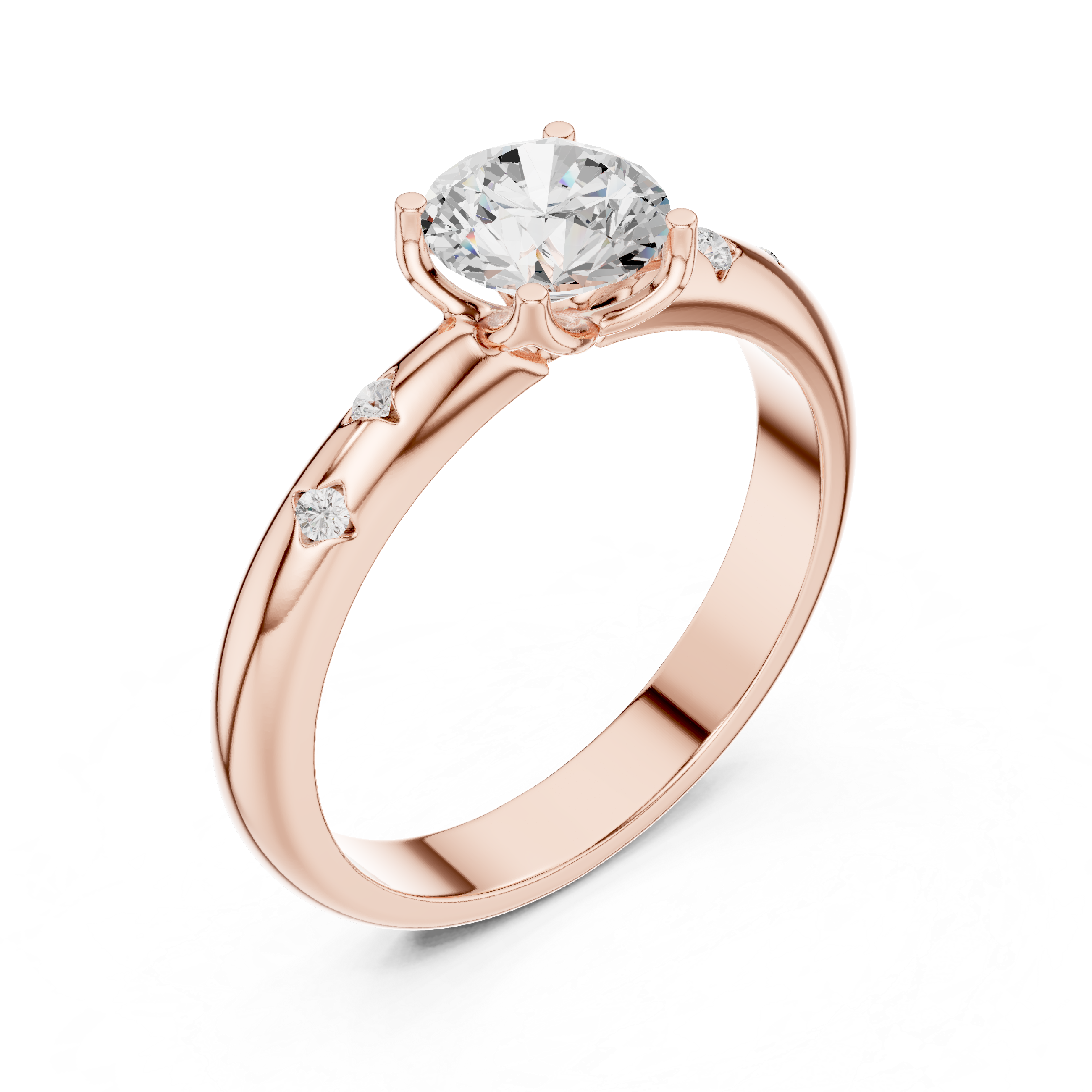 0.89 CT Round Lab Grown Diamond Ring | WOKE