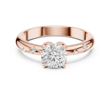 0.89 CT Round Lab Grown Diamond Ring | WOKE