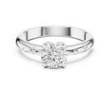 0.89 CT Round Lab Grown Diamond Ring | WOKE