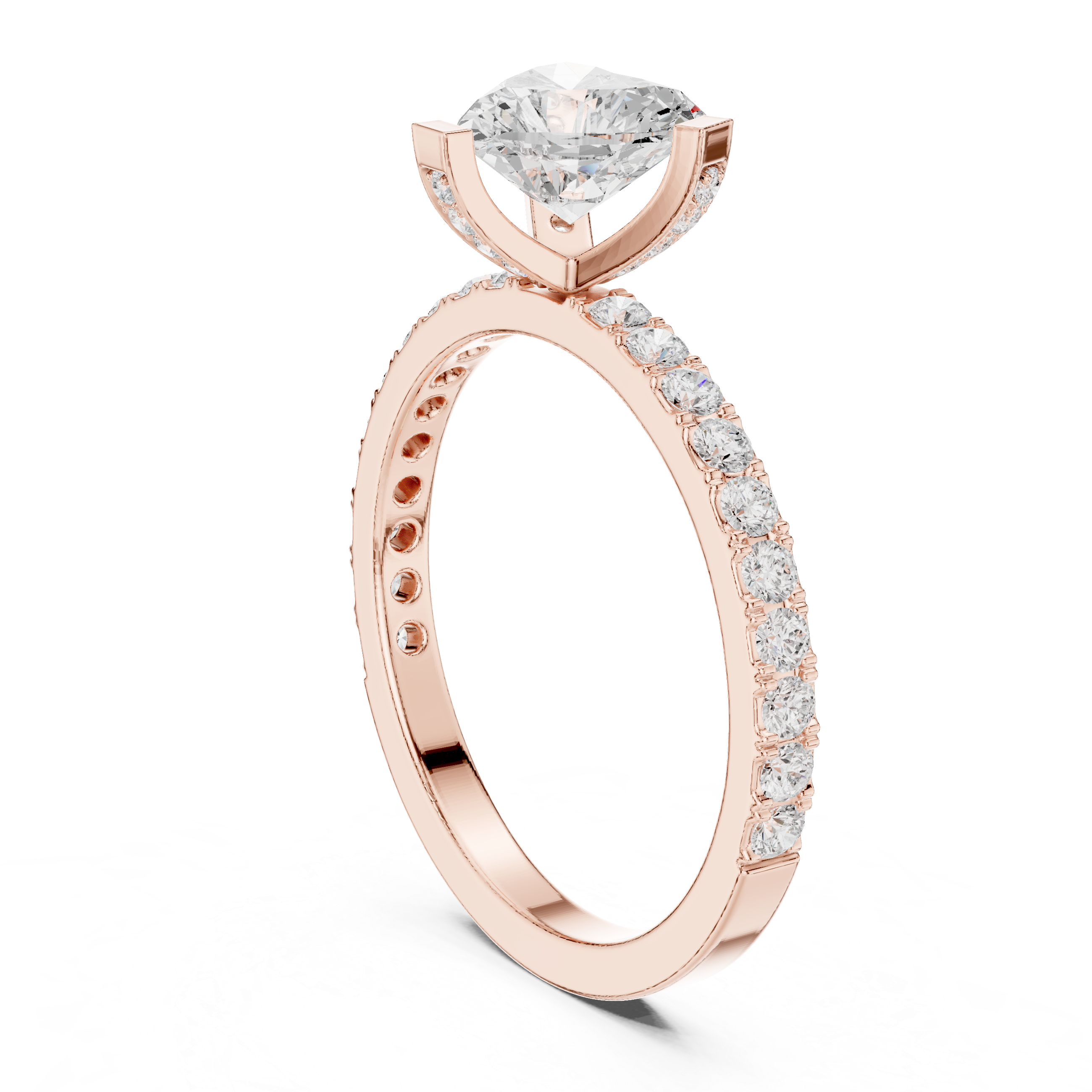 0.42 CT Heart shape Lab Grown Diamond Ring | WOKE