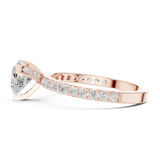 0.42 CT Heart shape Lab Grown Diamond Ring | WOKE
