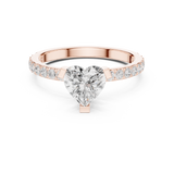 0.42 CT Heart shape Lab Grown Diamond Ring | WOKE