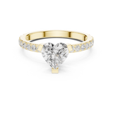 0.42 CT Heart shape Lab Grown Diamond Ring | WOKE
