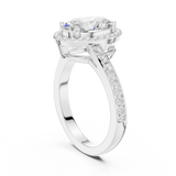 2.28 CT Oval & Round Lab Grown Diamond Ring | WOKE