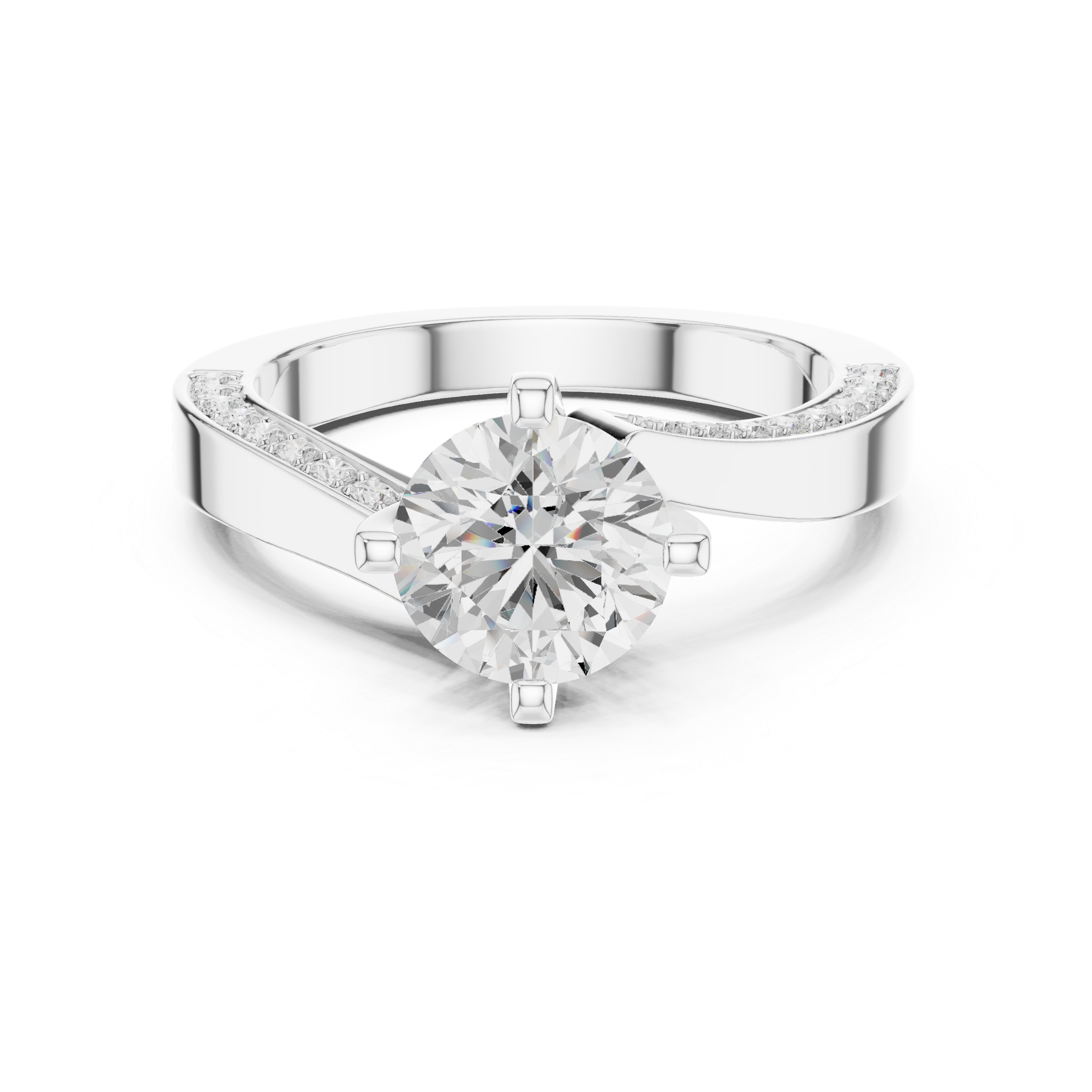 1.962 CT Round Lab Grown Diamond Ring | WOKE