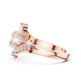 1.59 CT Marquise & Round Lab Grown Diamond Ring | WOKE
