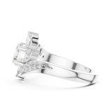 1.59 CT Marquise & Round Lab Grown Diamond Ring | WOKE