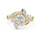 1.59 CT Marquise & Round Lab Grown Diamond Ring | WOKE