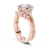 0.355 CT Cushion square Marquise &Round Lab Grown Diamond Ring | WOKE